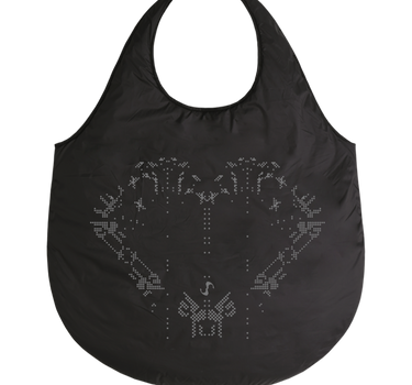 Reversible Graphic Padded Bag - Black