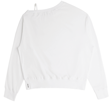 Twisted Button-Up Sweatshirt - Off White