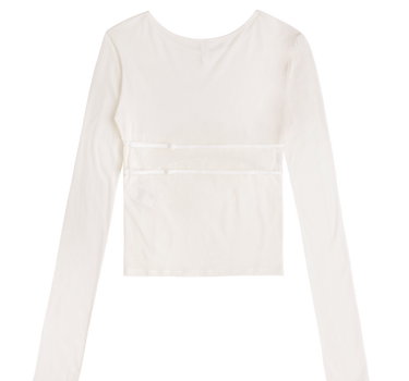 Tube Top Layered T-shirt - Off White