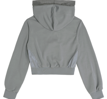 Muffler Boxer Crop Hoodie - Grey