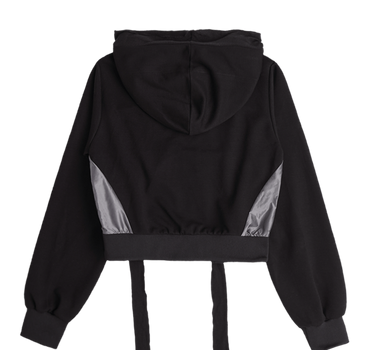 Muffler Boxer Crop Hoodie - Black