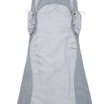 Pocket Bag Long Skirt - Grey