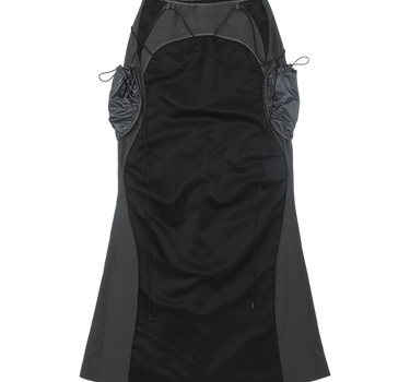 Pocket Bag Long Skirt - Black