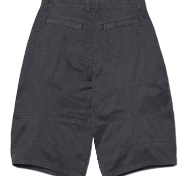 CURVED HALF PANTS - WASHED BLACK