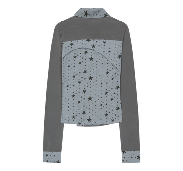 Starcut Jersey Collar Tee - Mint Grey