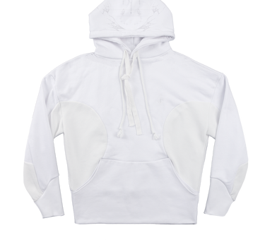 Curved Graphic Hoodie - White M