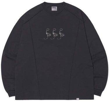 SLASH LONG SLEEVE TEE - WASHED BLACK