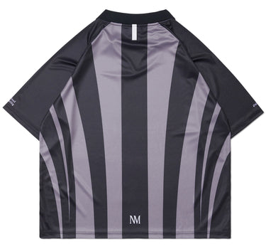 STRIPE FOOTBALL SHIRT - GRAY