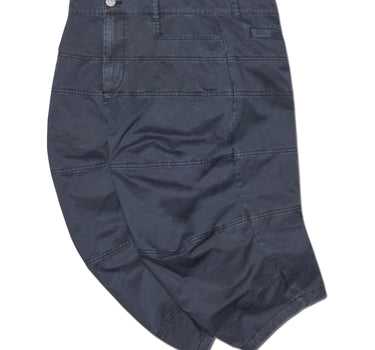 CURVED HALF PANTS - WASHED NAVY
