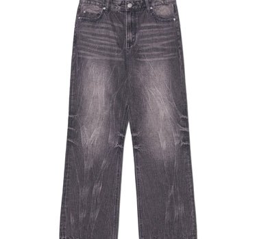 SEMI FLARE DENIM PANTS - WASHED PURPLE