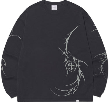 M.P GRAPHIC LONG SLEEVE TEE - WASHED BLACK