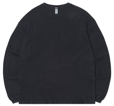 A.W WAFFLE LONG SLEEVE TEE - WASHED BLACK