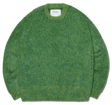 CROPPED HAIRY KNIT - GRASS GREEN