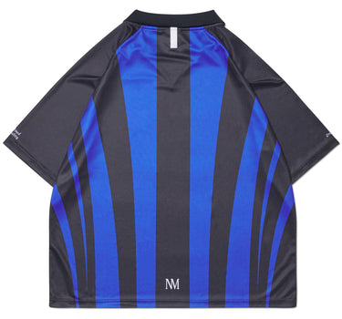 STRIPE FOOTBALL SHIRT - BLUE