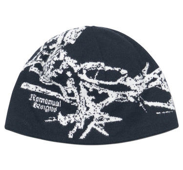 GRAPHIC JACQUARD BEANIE - BLACK