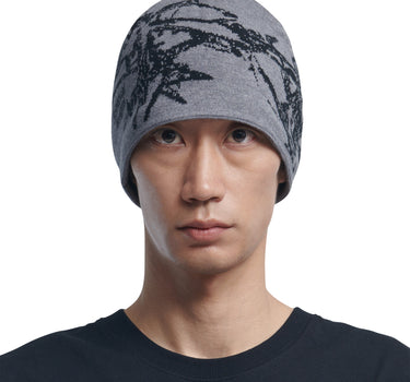 GRAPHIC JACQUARD BEANIE - GRAY