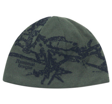 GRAPHIC JACQUARD BEANIE - KHAKI