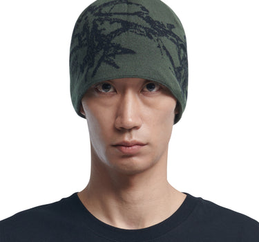 GRAPHIC JACQUARD BEANIE - KHAKI