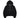 Eyelet Cross Hood Zip Up - BLACK