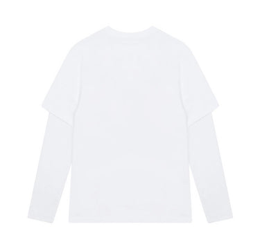 Layered Slogan Top - WHITE