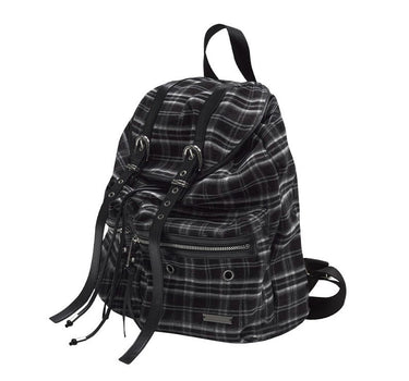 Double Belted Moto Backpack - CHECK