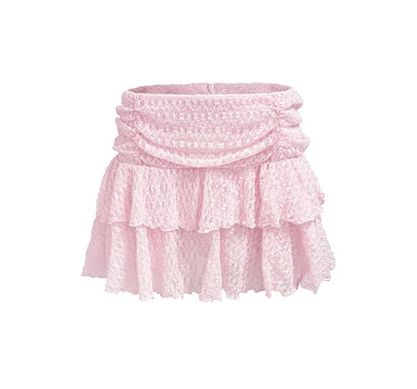 Chloe Lace Skirt - Pink