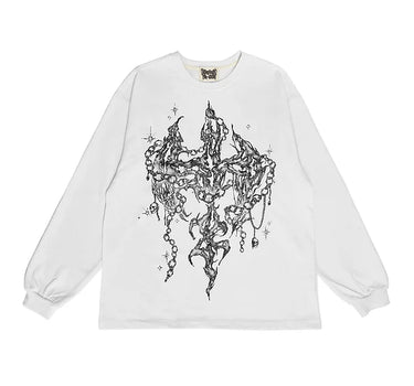 Goth Cross T Shirt - White