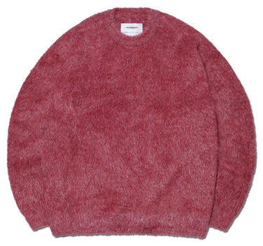 CROPPED HAIRY KNIT - WINE