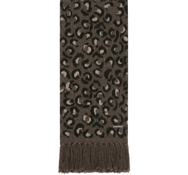 Leopard Alpaca Muffler (BROWN)