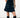 Double Button Pleated Skirt - PIN NAVY
