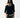 One Shoulder Cowl Neck Top - BLACK