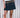 Double Button Pleated Skirt - BLACK
