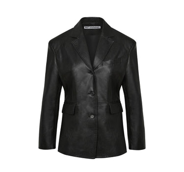 Hourglass Leather Tailored Jacket (BLACK)