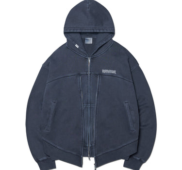 OVERDYED LAYER HOODED ZIP-UP - DARK NAVY