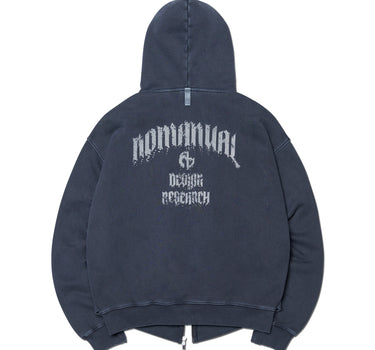 OVERDYED LAYER HOODED ZIP-UP - DARK NAVY