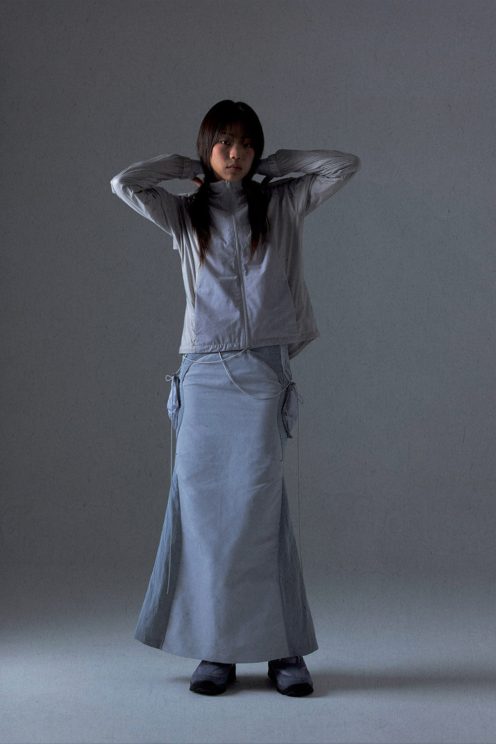 Ojos Pocket Bag Long Skirt / Gray スカートサイズ2