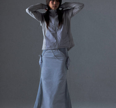 Pocket Bag Long Skirt - Gray