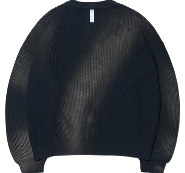 SPRAY DYEING KNIT - BLACK