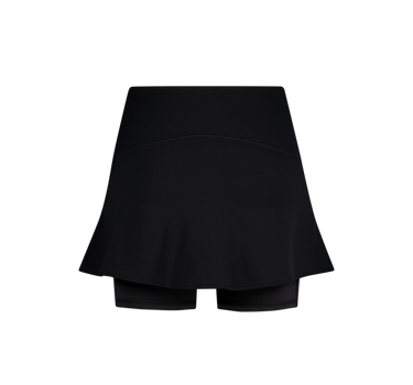 Button Slit Skirt Shorts - Black