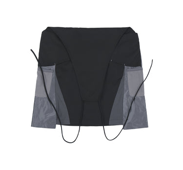 Thigh Mesh Overall Skirt - Black