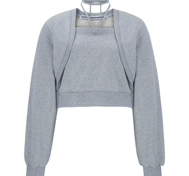 Bolero Layered Sweat - Melange Gray