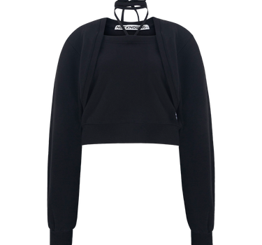 Bolero Layered Sweat - Black