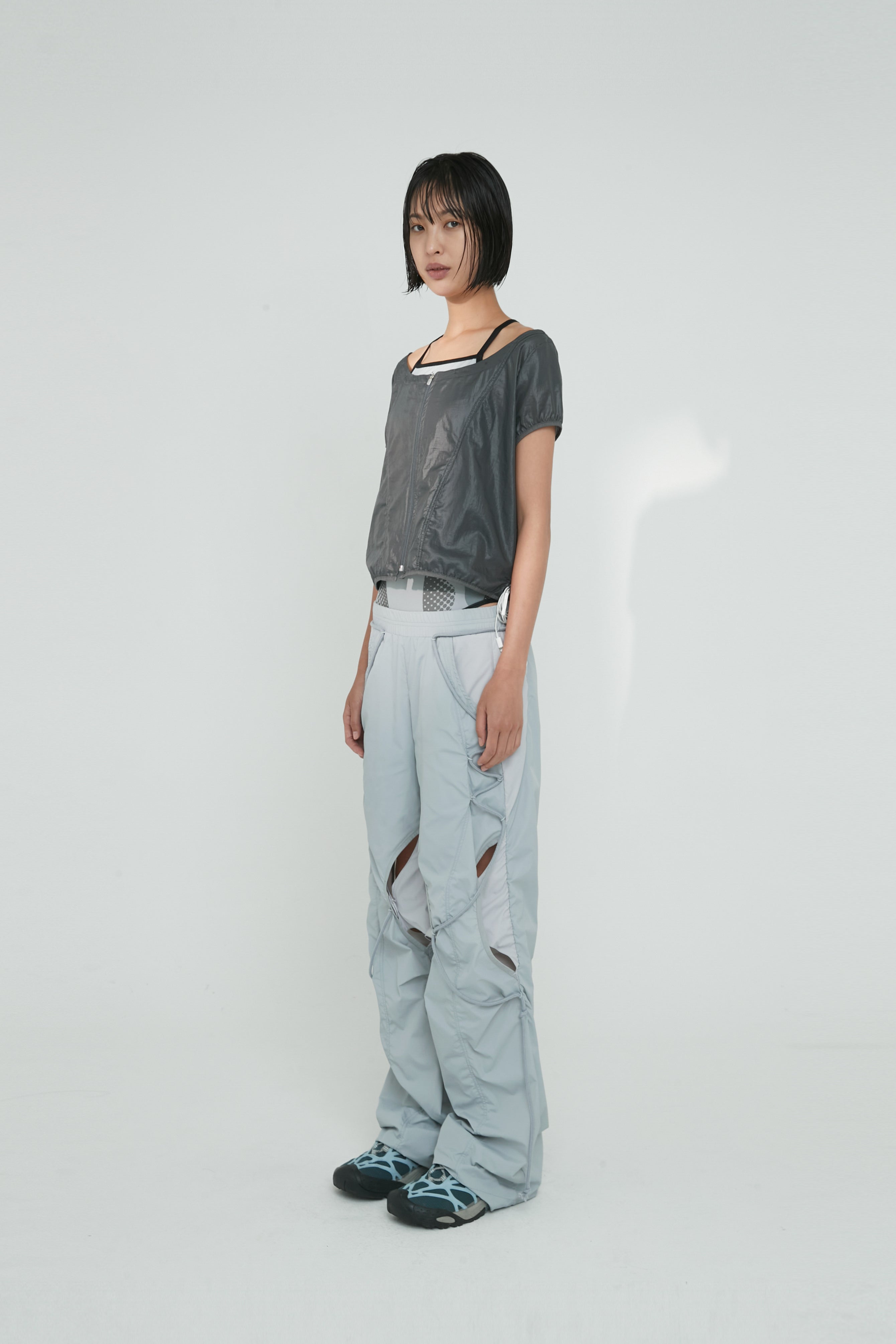 Open Snap Light Pants - Grey – NUNCHI